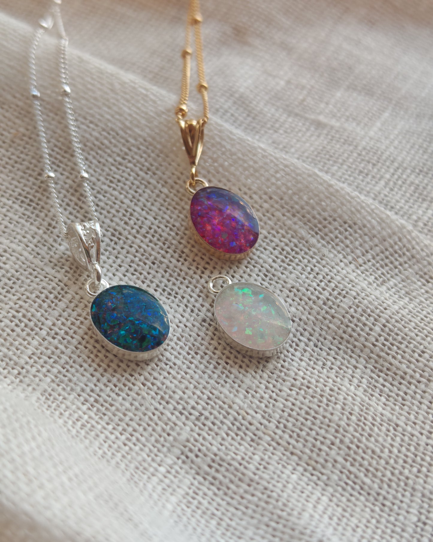 Crushed opal necklace