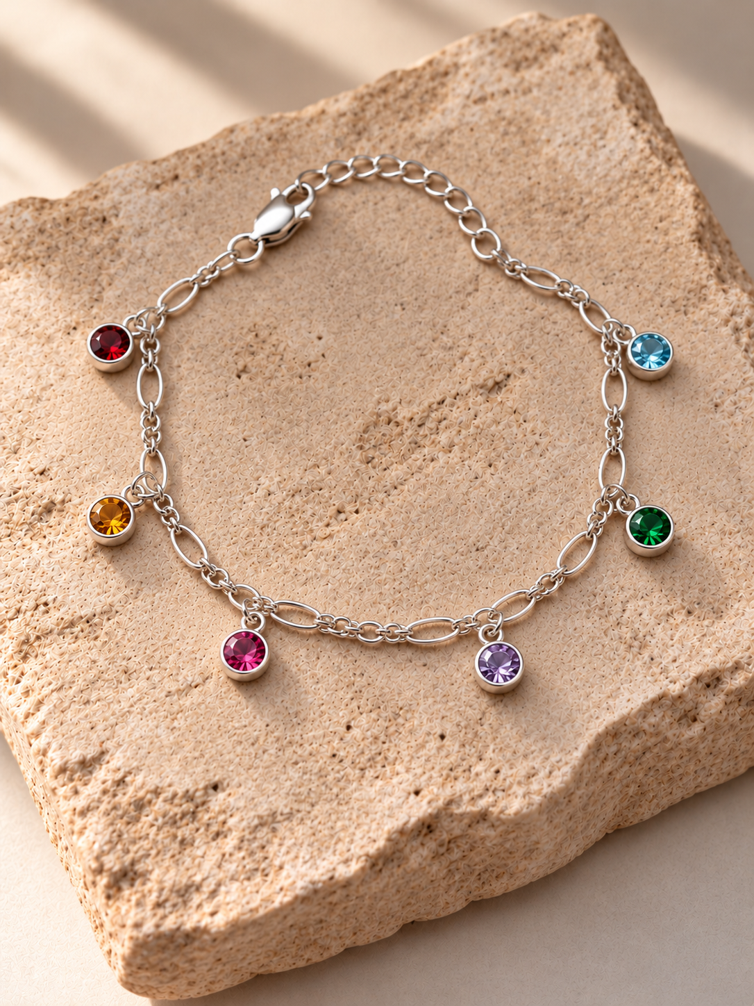 Family Birthstone Bracelet | Sterling Silver & Swarovski Crystals