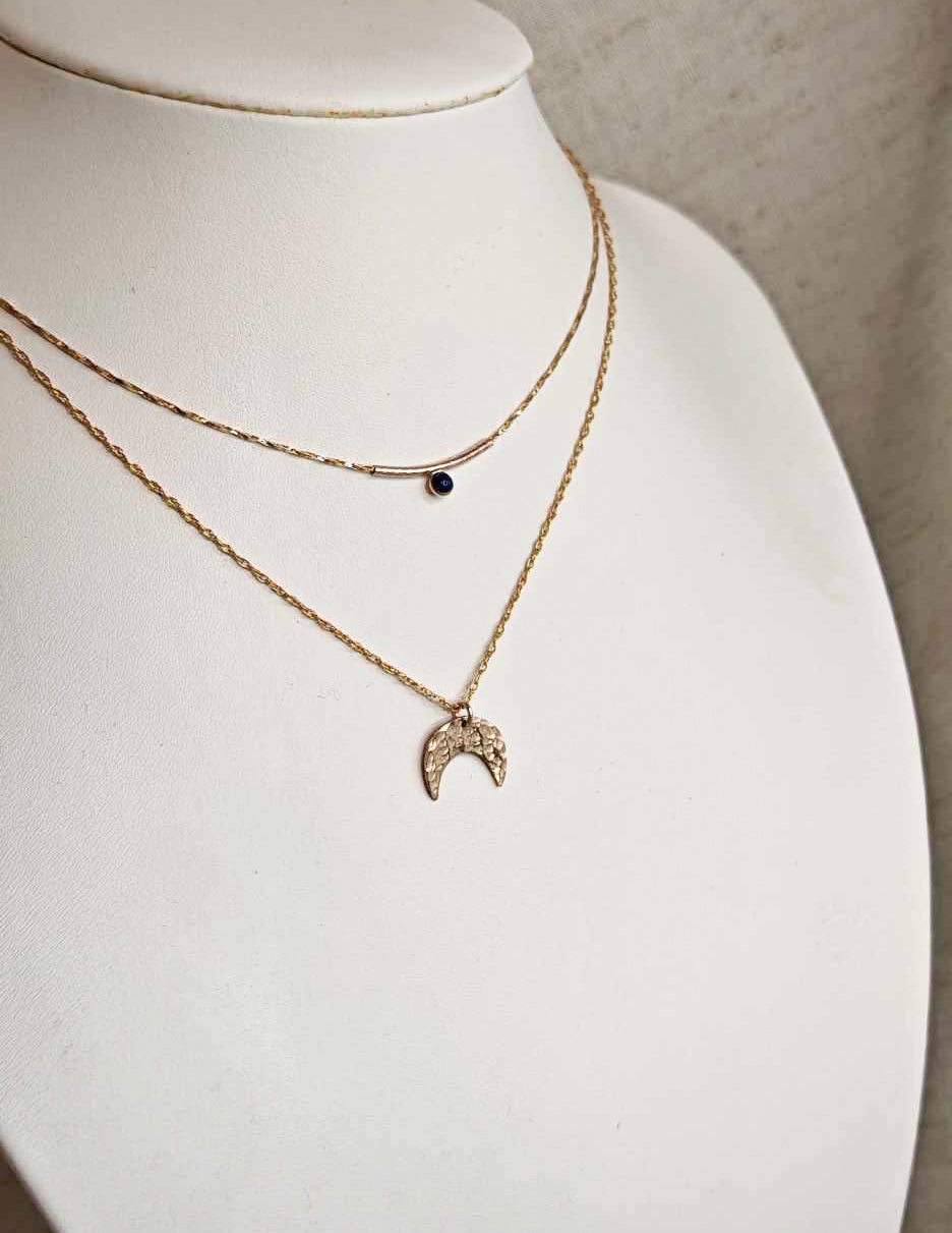 Birthstone tube 14k Goldfilled necklace