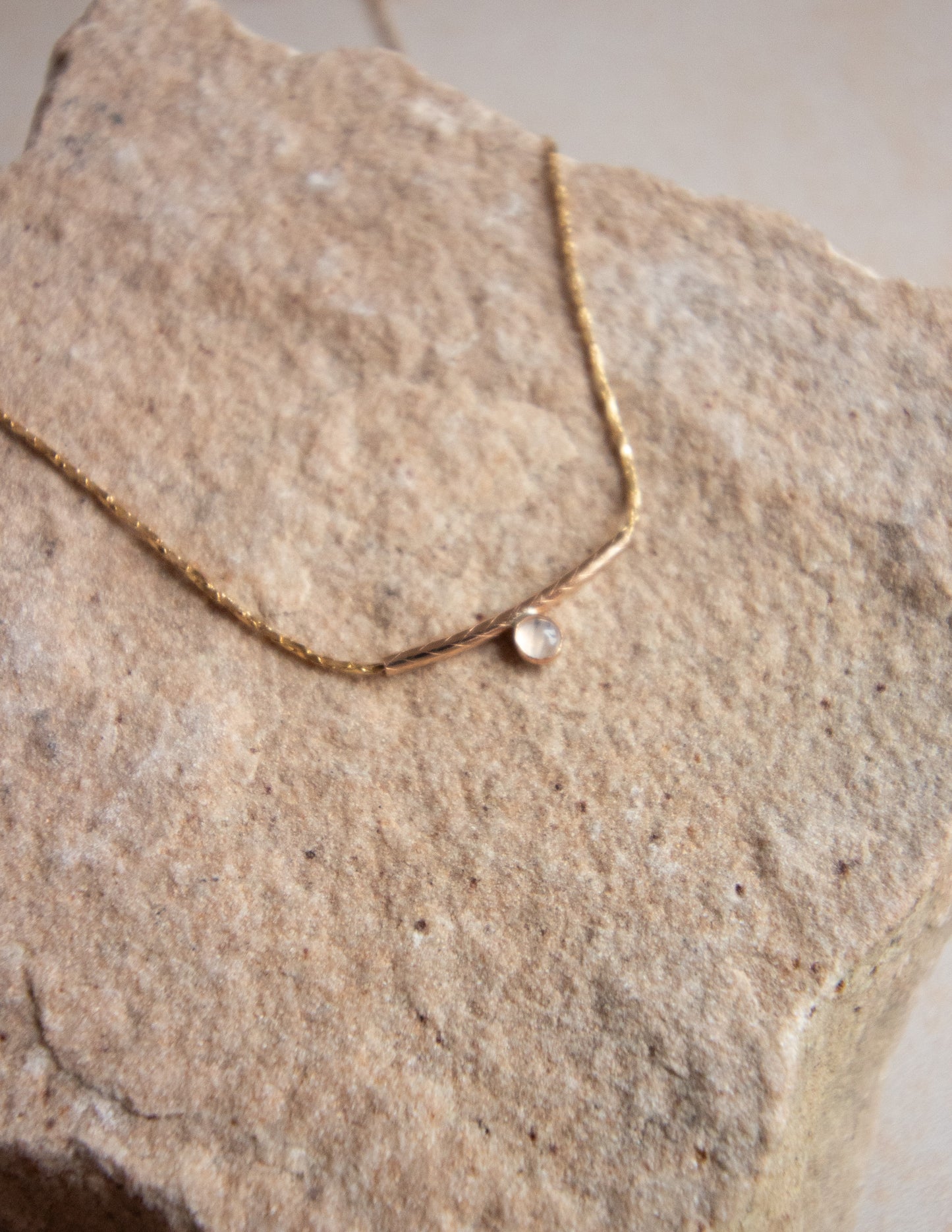 Birthstone tube 14k Goldfilled necklace