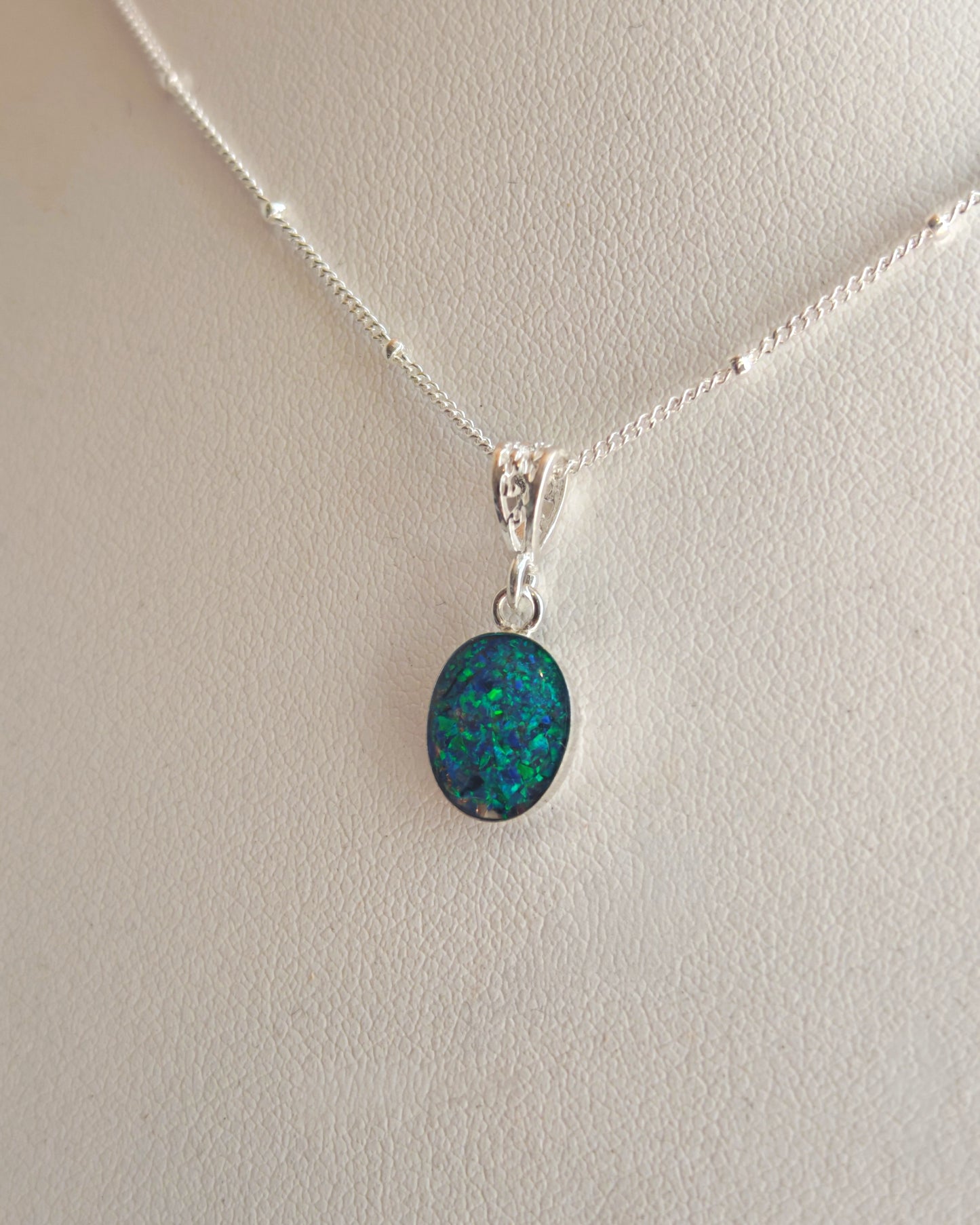 Crushed opal necklace
