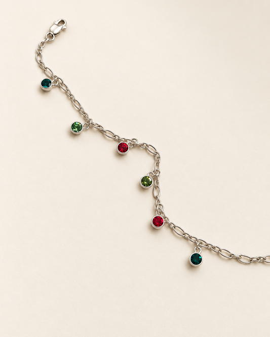 Family Birthstone Bracelet | Sterling Silver & Swarovski Crystals