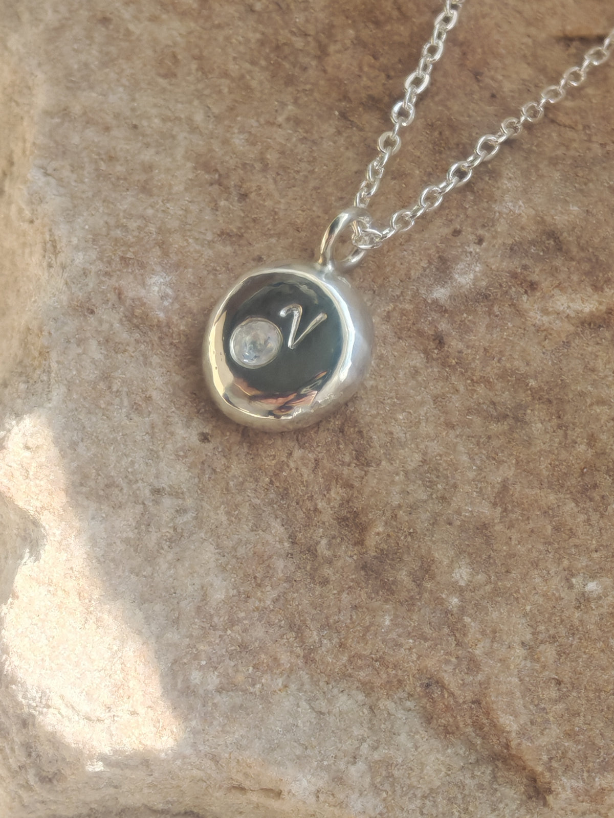 Personalised Pebble Birthstone Necklace - 4mm