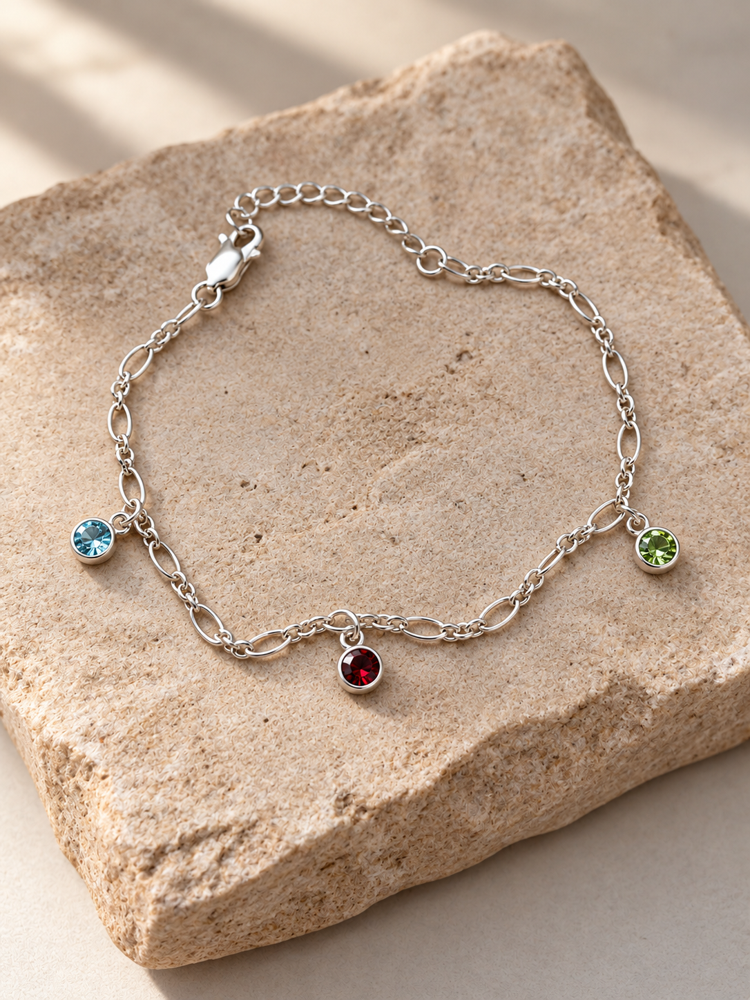 Family Birthstone Bracelet | Sterling Silver & Swarovski Crystals