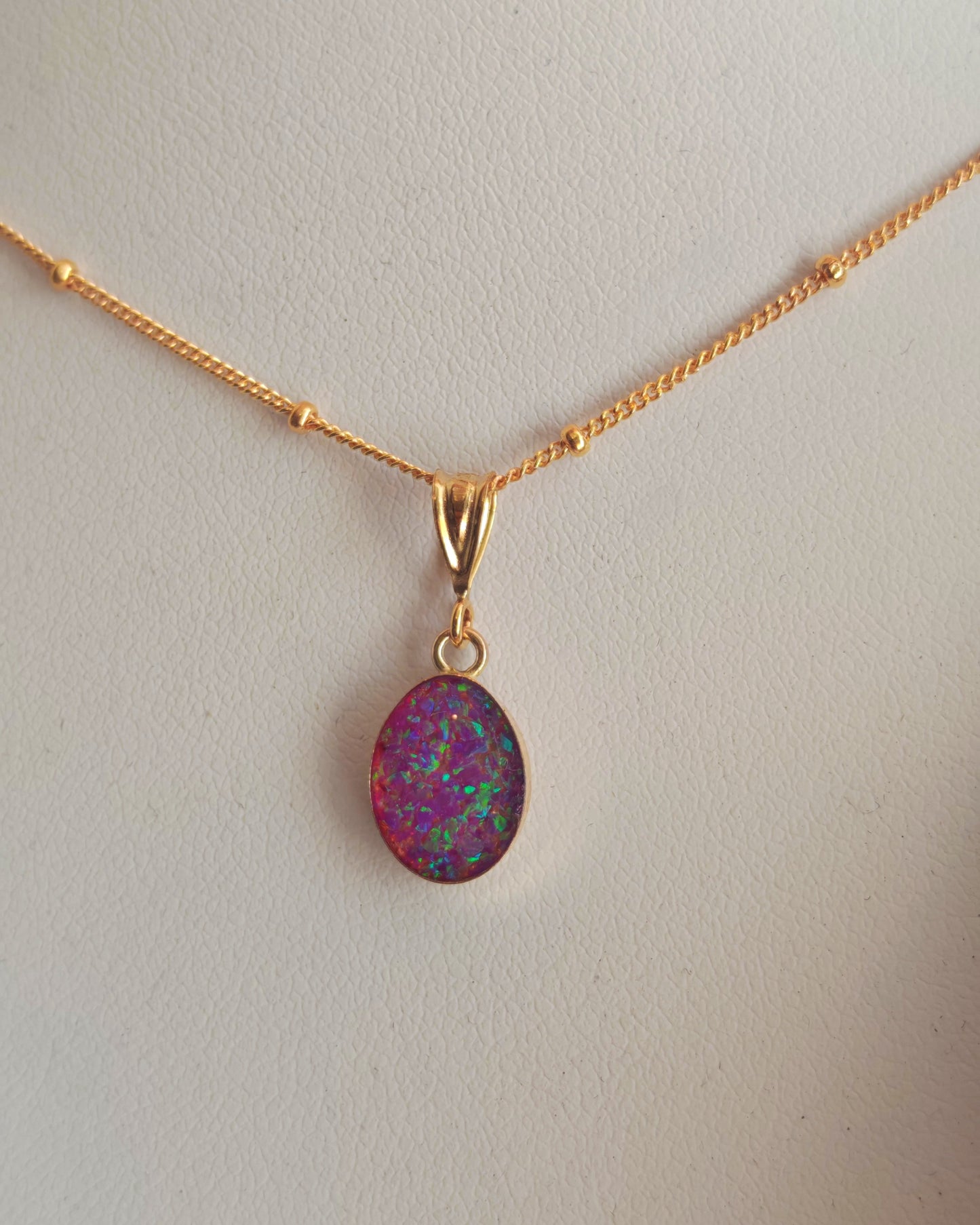 Crushed opal necklace