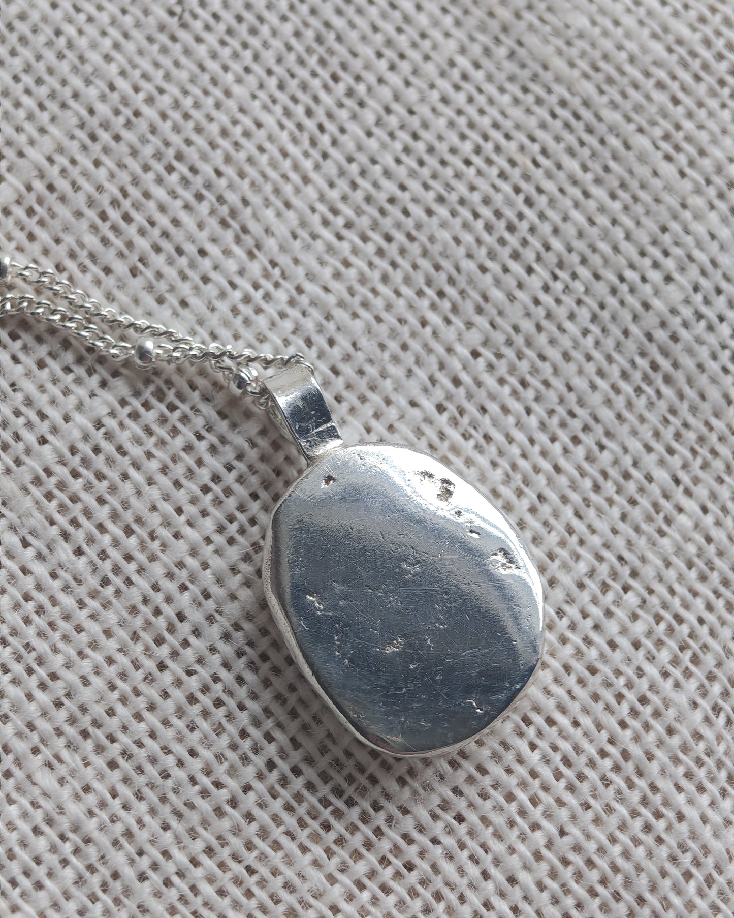 Recycled Silver Organic Necklace - Personalised