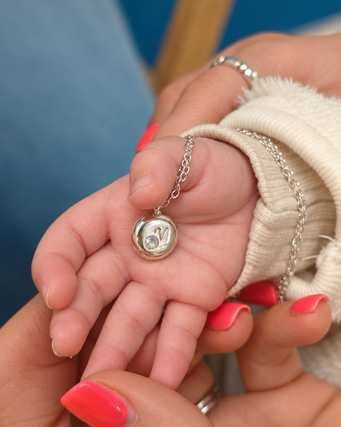 Personalised Pebble Birthstone Necklace - 4mm
