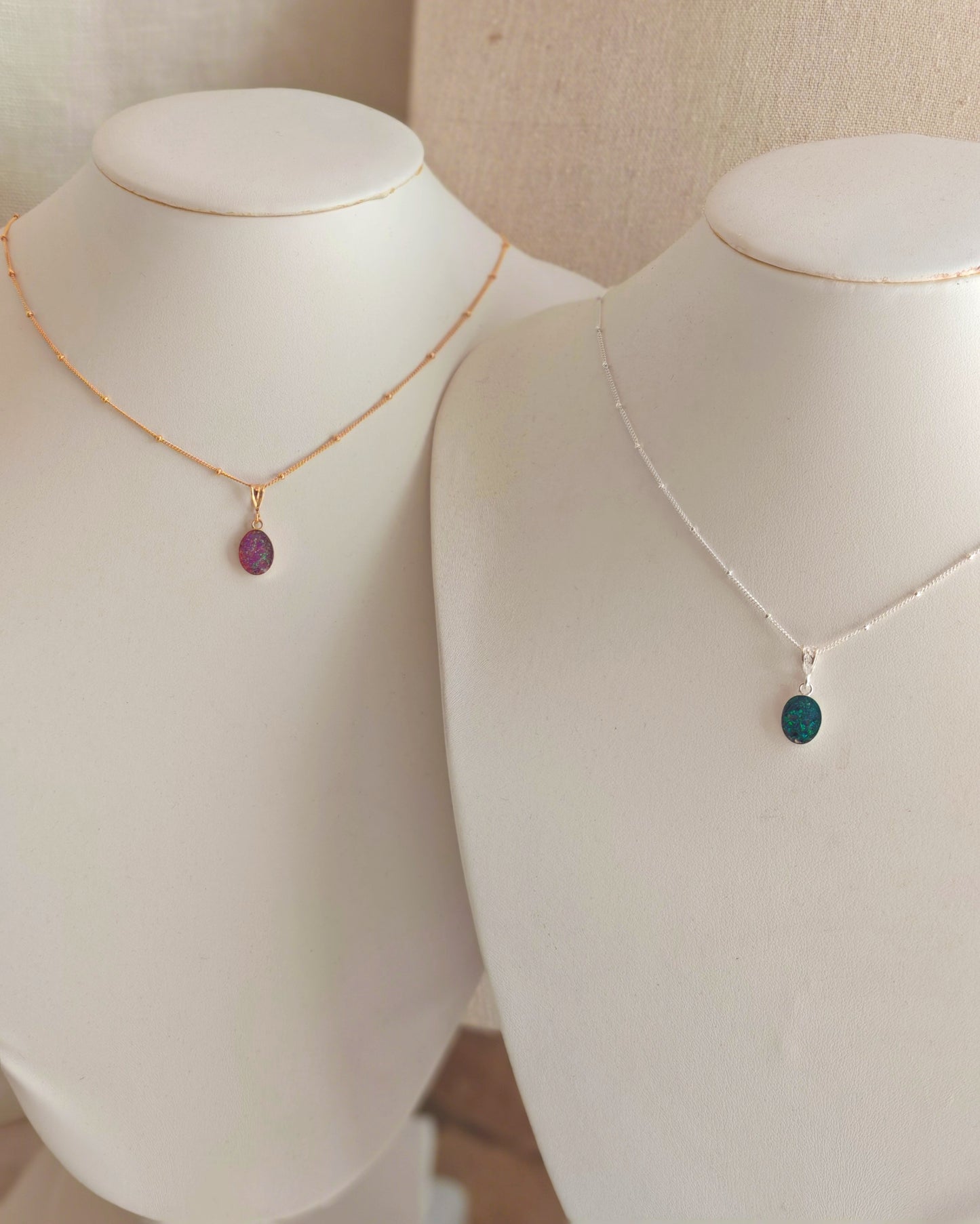 Crushed opal necklace