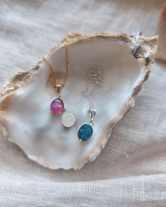Crushed opal necklace