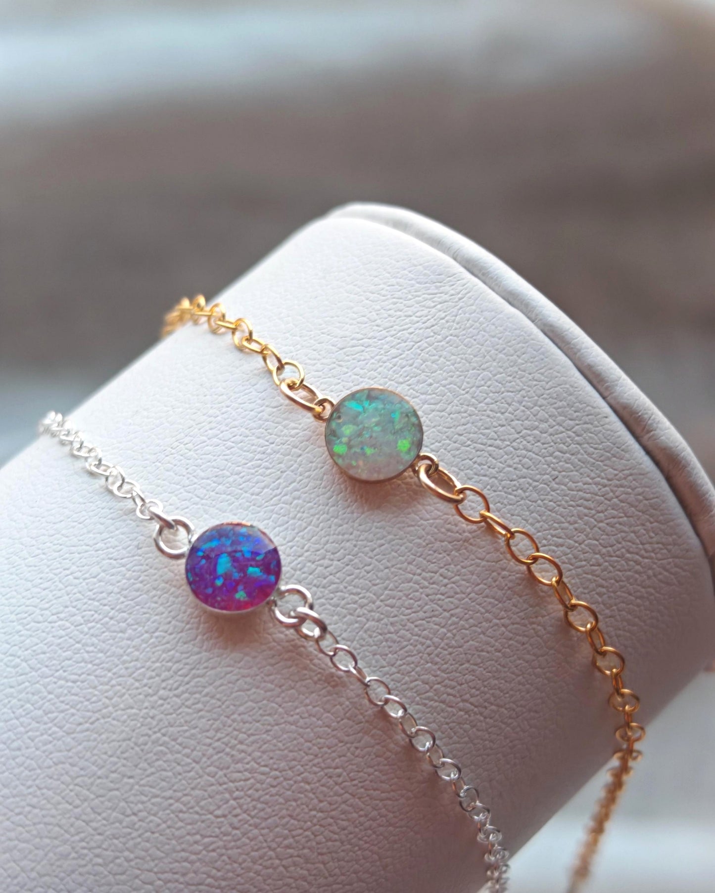 Crushed opal bracelets