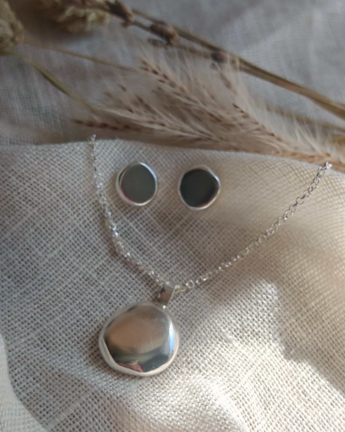 Recycled Silver Organic Necklace - Personalised