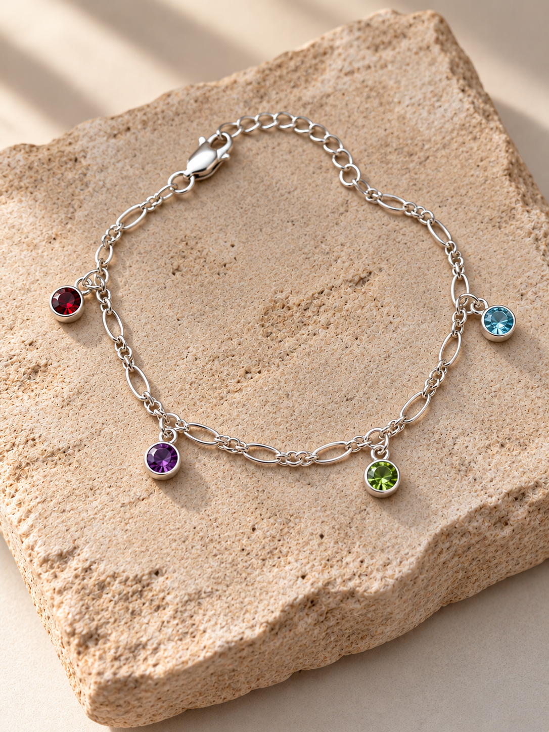 Family Birthstone Bracelet | Sterling Silver & Swarovski Crystals