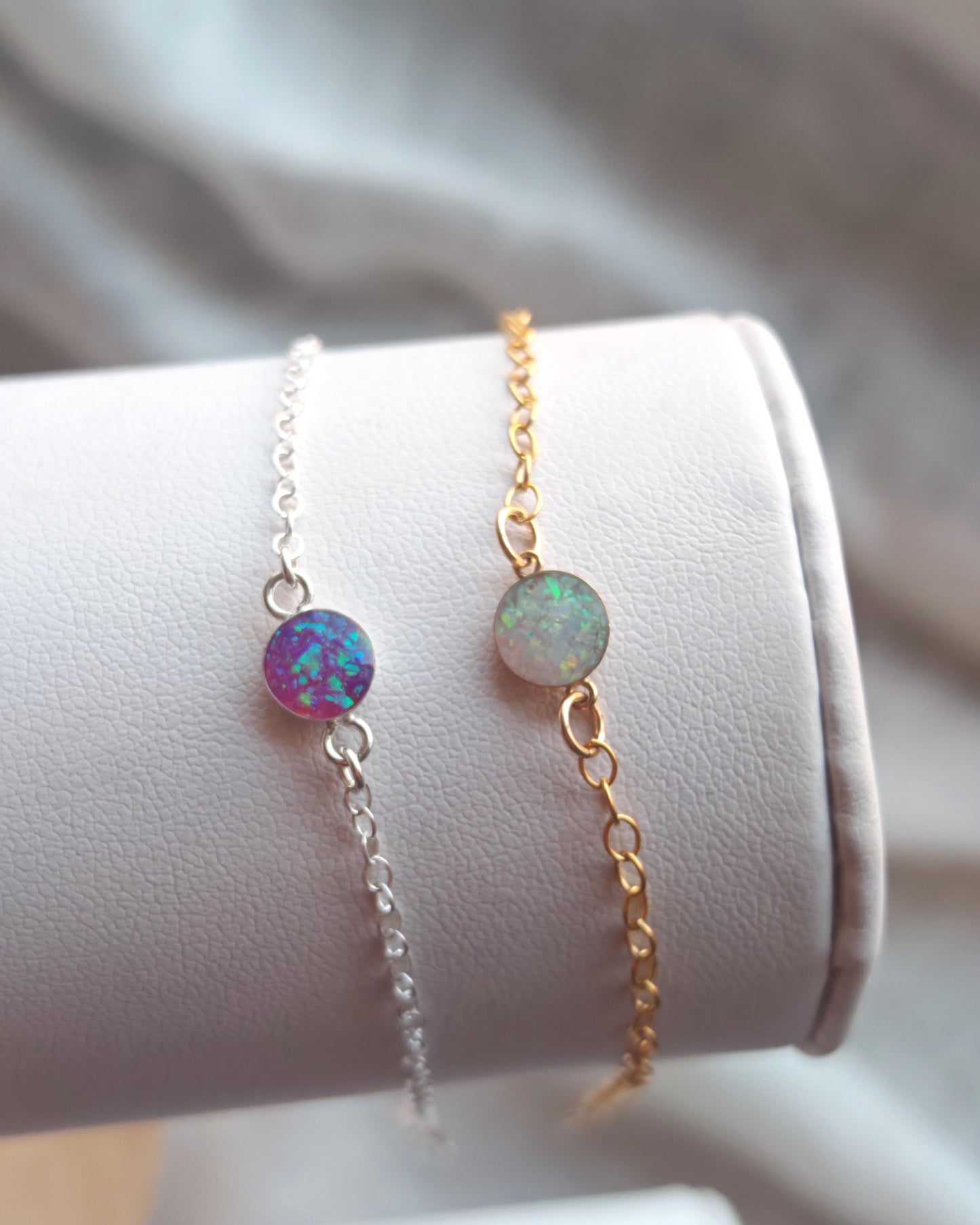 Crushed opal bracelets