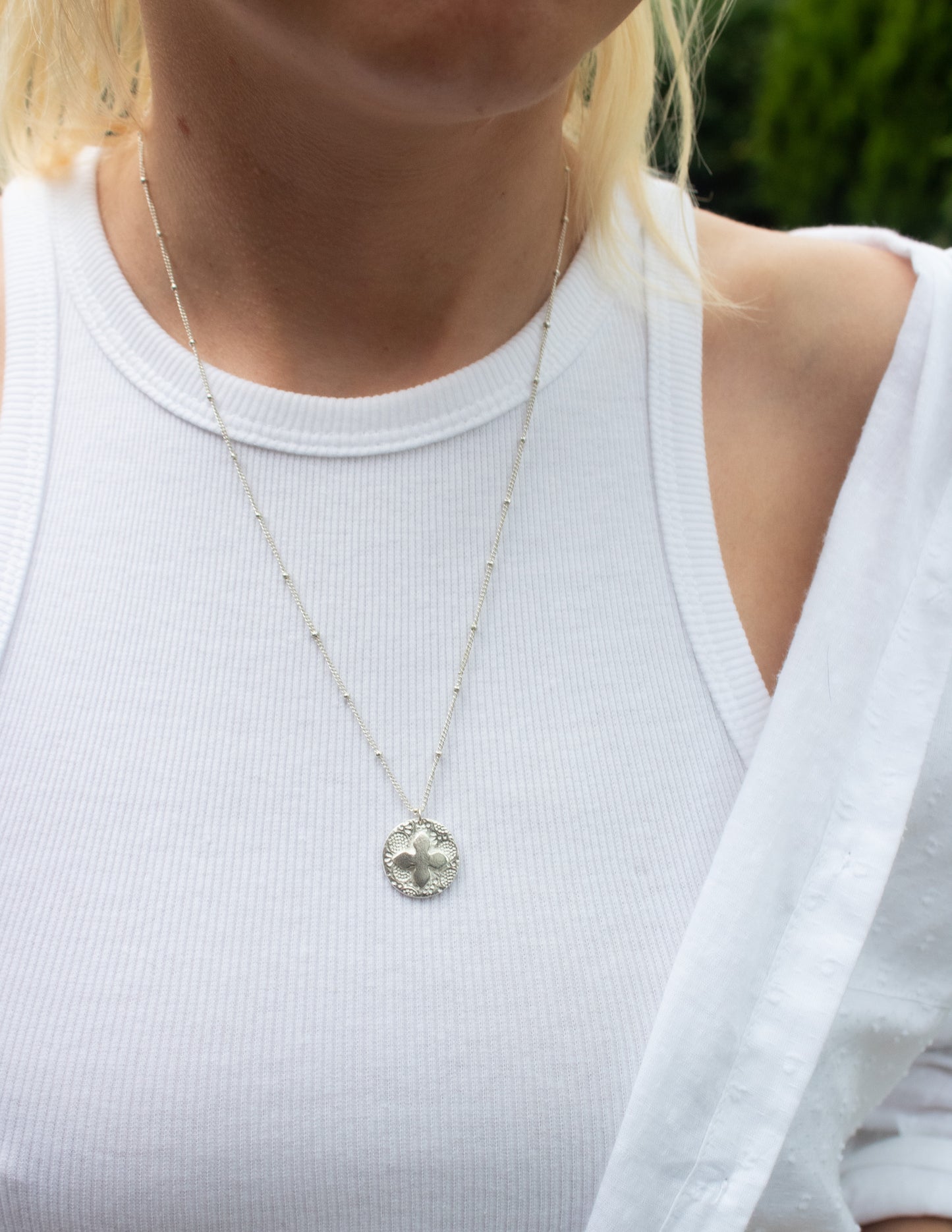 Trinity coin necklace