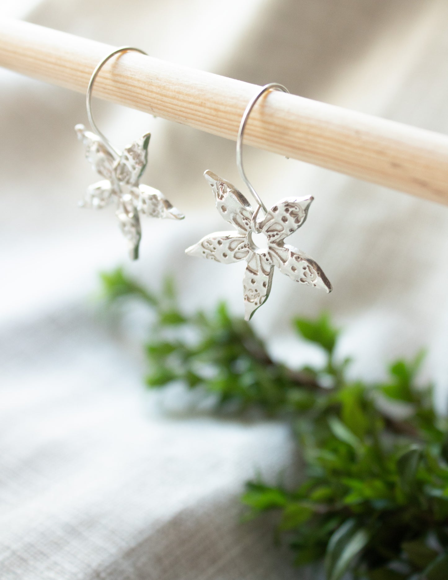 Sterling silver Star earrings